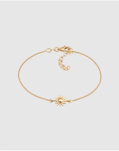 Elli Jewelry - Bracelet Sun 925 Sterling Silver Gold-plated