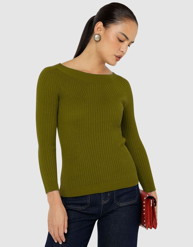 SACHA DRAKE - Claire Knit In Olive
