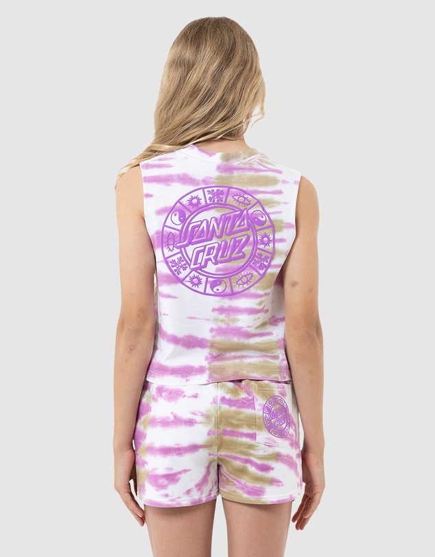 Santa Cruz - Strange Check Dot Mono Muscle Tee - Kids-Teens