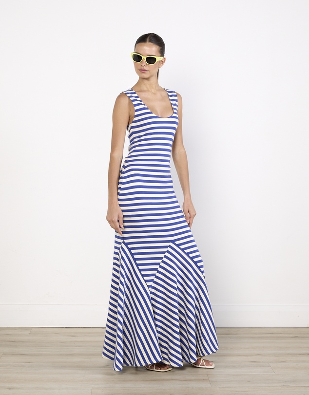 Cirkular - Pre-Loved - Luuda Striped Jersey Maxi dress