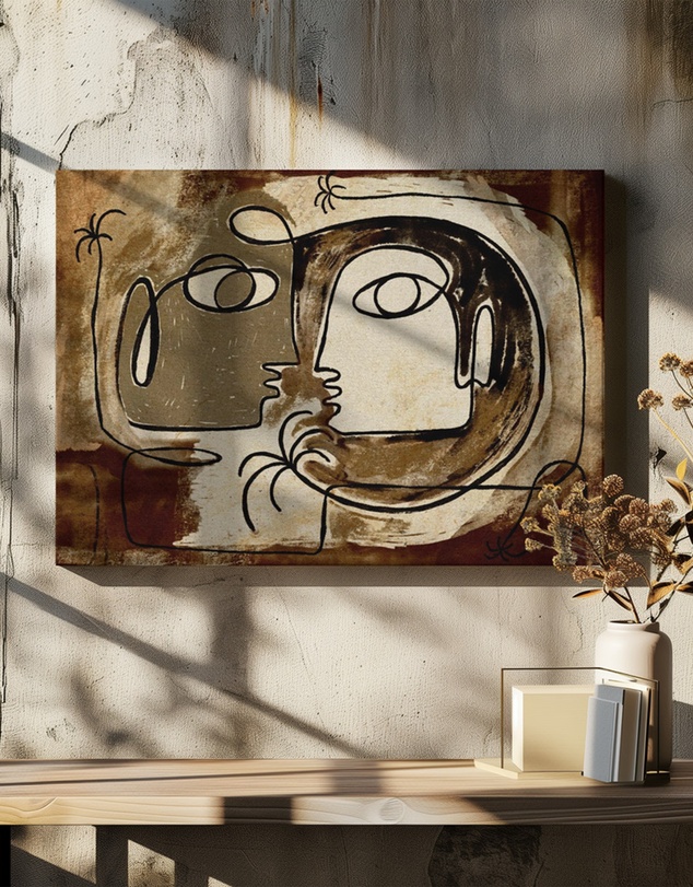 Olive et Oriel - What Secrets Do The Palms Whisper To The Earth by Shatha Al Dafai Art Print