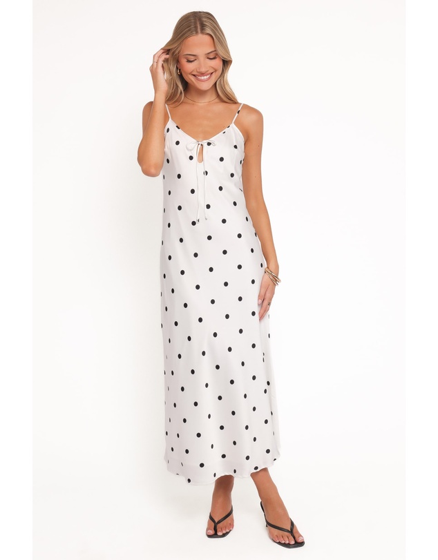 Petal & Pup - Jamila Midi Dress - White Polka Dot