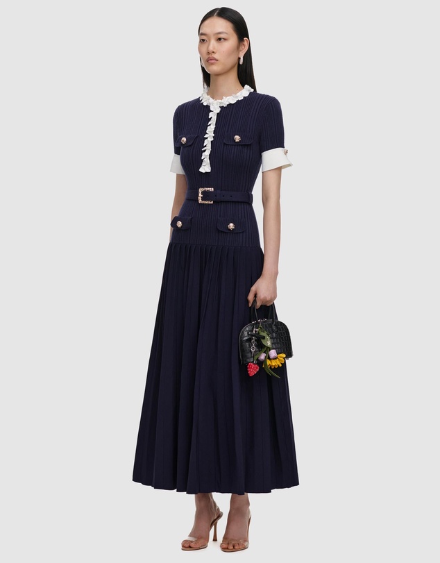 Self Portrait - Rib Knit Midi Dress