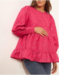 Atmos&Here Maternity  - Maternity Kaia Burnout Top