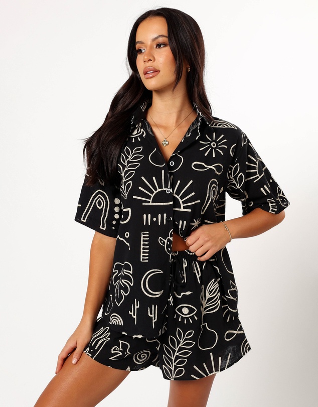 Petal & Pup - Isabella Short Set - Black Beige