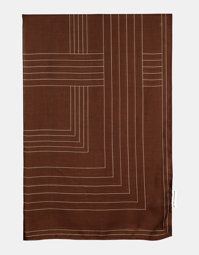 Morgan & Taylor - Maze Light-Weight Scarf in Burgundy Red