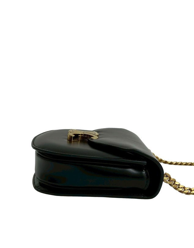 Pre-Loved by Azura Reborn - Pre-Loved Teen Shiny Calfskin Triomphe Besace Clea Chain Crossbody