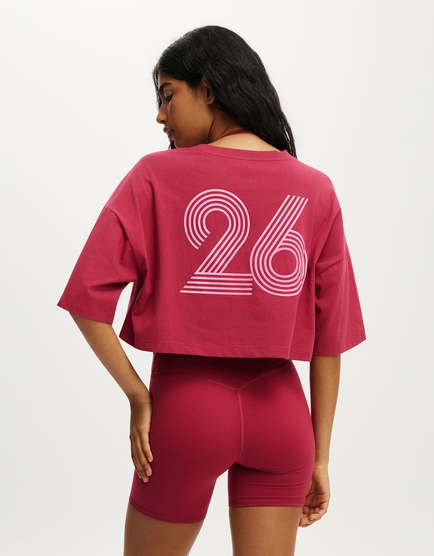 Cotton On Body Active - Active Mesh Cropped Graphic Tee