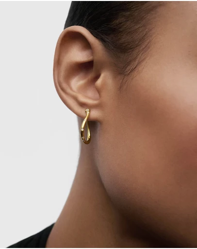 PDPAOLA - Air Mini Gold Hoop Earrings