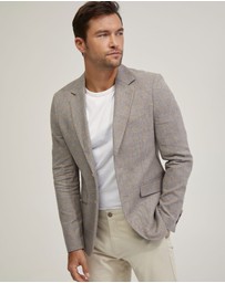 Oxford - Blake Linen Blend Check Blazer