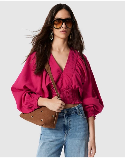 & Other Stories - Smocked Puff-Sleeve Blouse