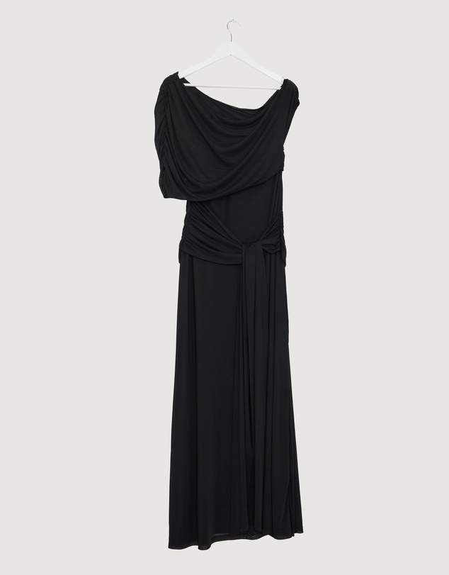 Revibe - Repaired CHANCERY Margot One Shoulder Drape Maxi Dress - AU 14