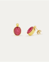 Ottoman Hands - Siena Ruby Stud Earrings