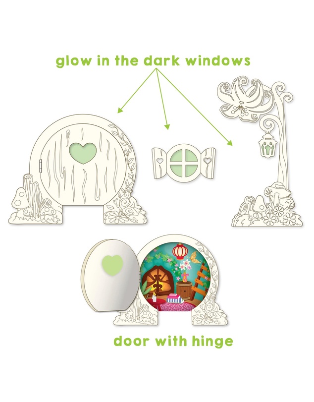 Icando - Glow in the Dark Fairy Door Art Set