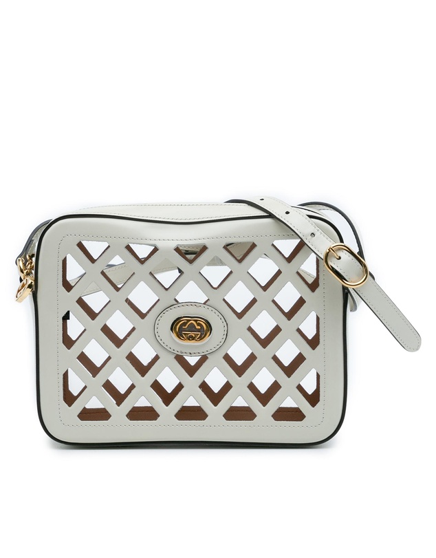 Pre-Loved by Azura Reborn - Pre-Loved Cutout Leather and Flora Canvas Infinity Crossbody