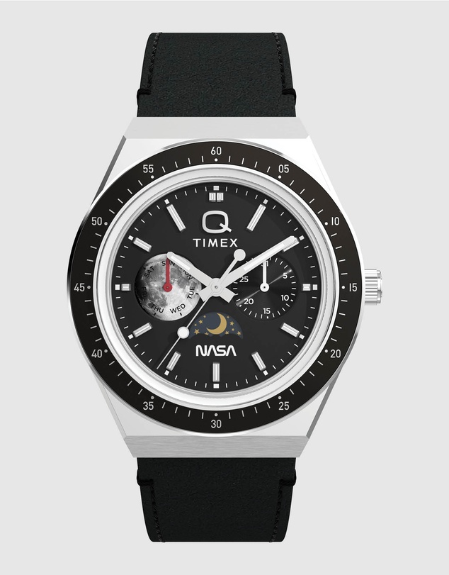 TIMEX - Q Timex NASA 40mm Leather Strap Watch