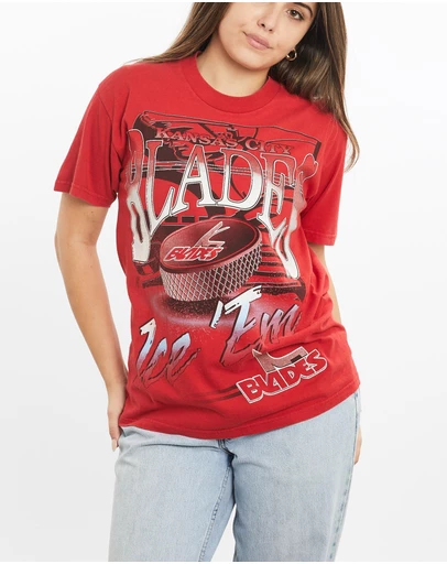 Vintage by The Real Deal - Pre Loved - Vintage 90s IHL Kansas City Blades Tee