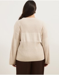 Atmos&Here Curvy - Irena Rib Knit Jumper