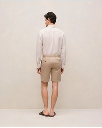 Trenery - Cotton Twill Chino Short in Desert