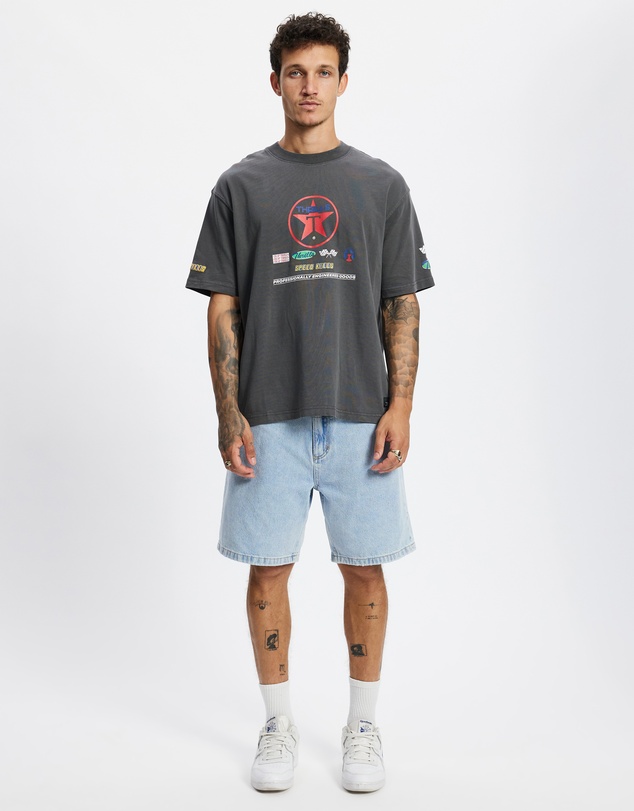 Thrills - Super Charged Box Fit Oversize Cropped Tee