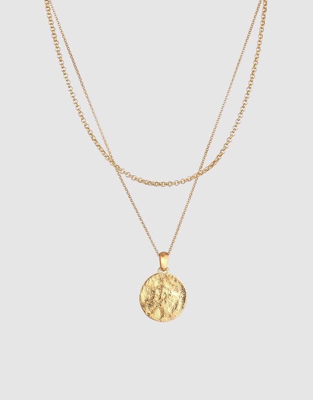 Kuzzoi - ICONIC EXCLUSIVE - Compass Pendant Necklace in Gold-Plated 925 Sterling Silver