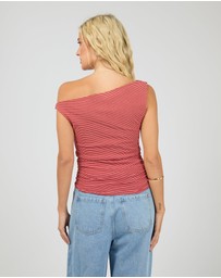All About Eve - Kylie Stripe Top Red