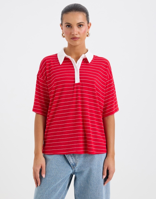 Calli - Estelle Stripe Polo Shirt