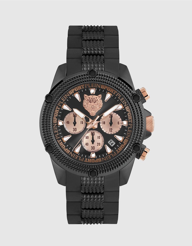 Plein Sport - Plein Sport Hurricane 44mm Black Ip Chronograph Watch