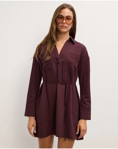 The Fated - Clementine Mini Shirt Dress