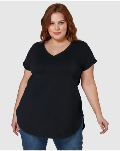 Indigo Tonic - Jacinta Longline V Neck Tee