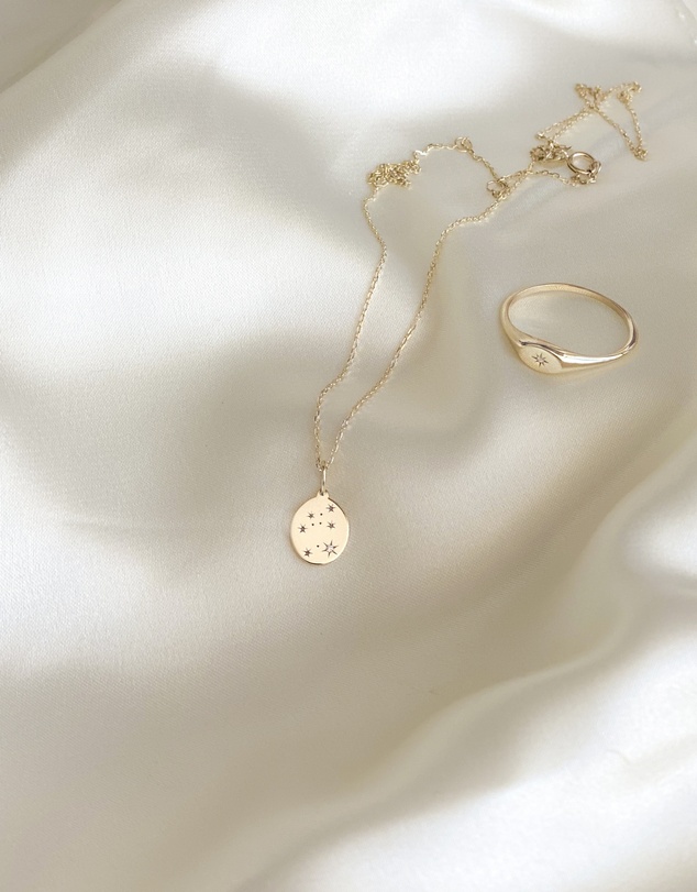 Luna Rae - Solid Gold - Stars of Scorpio Necklace
