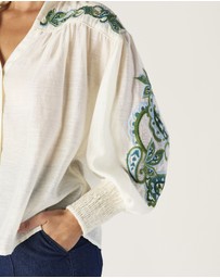 MOS The Label - Porto Embroidery Blouse