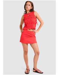 Subtitled - Ella Contrast Mini Skirt