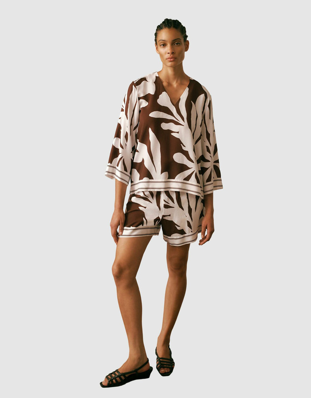 Trenery - Wakame Border Stripe Relaxed Short