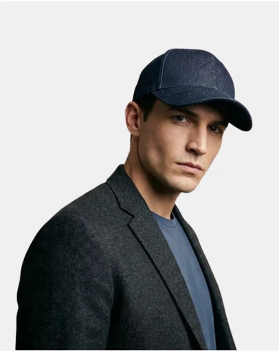 Henry Bucks - BEAUCAIRE Dark Denim Cap Hat INDIGO