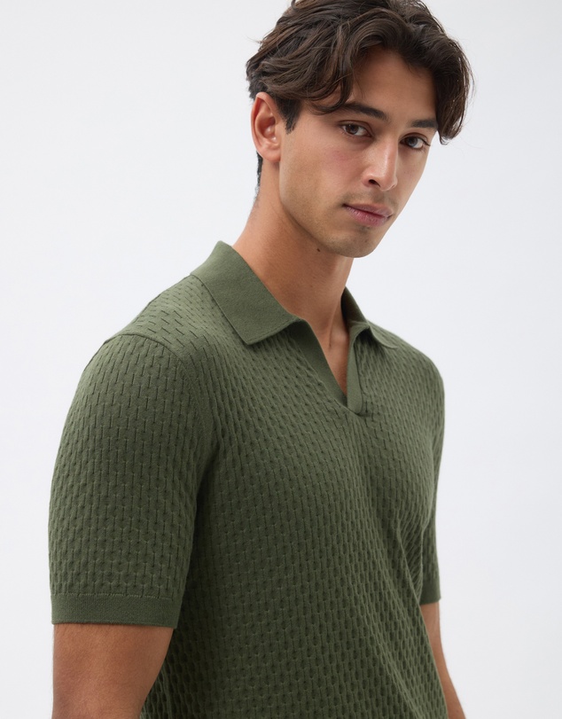 AERE - Honey Comb Knit Polo