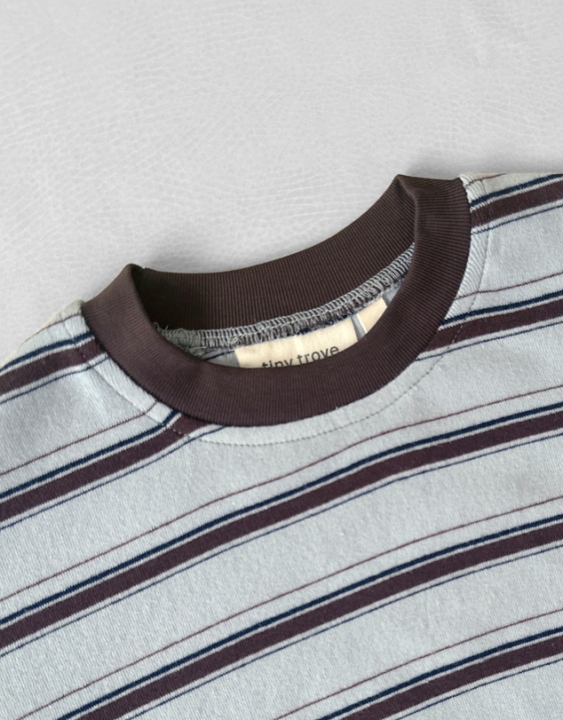 Tiny Trove - Mattie Stripe Cotton Bodysuit - Babies