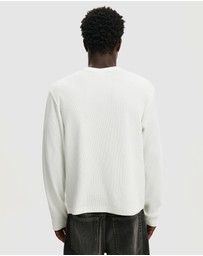 Cotton On - Cropped Fit Textured Long Sleeve T-Shirt