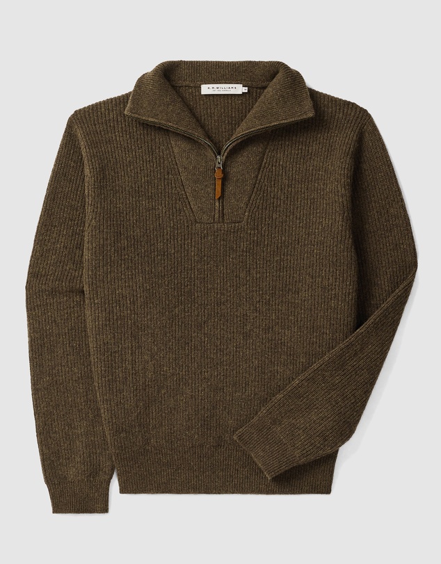 R.M.Williams - Linton Lambswool 1/4 Zip Knit