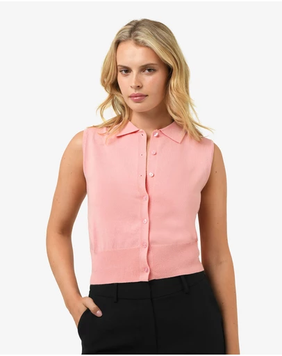 Forcast - Collins Collar Knit Top