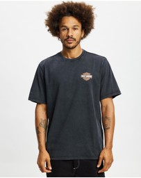 Harley-Davidson - SS VJ FB Tiger Print Tee - ICONIC EXCLUSIVE