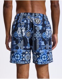 Camilla - Mid Length Boardshorts With Elastic Waist
