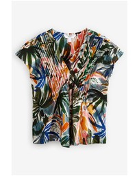 NEXT - Pintuck V-Neck Top