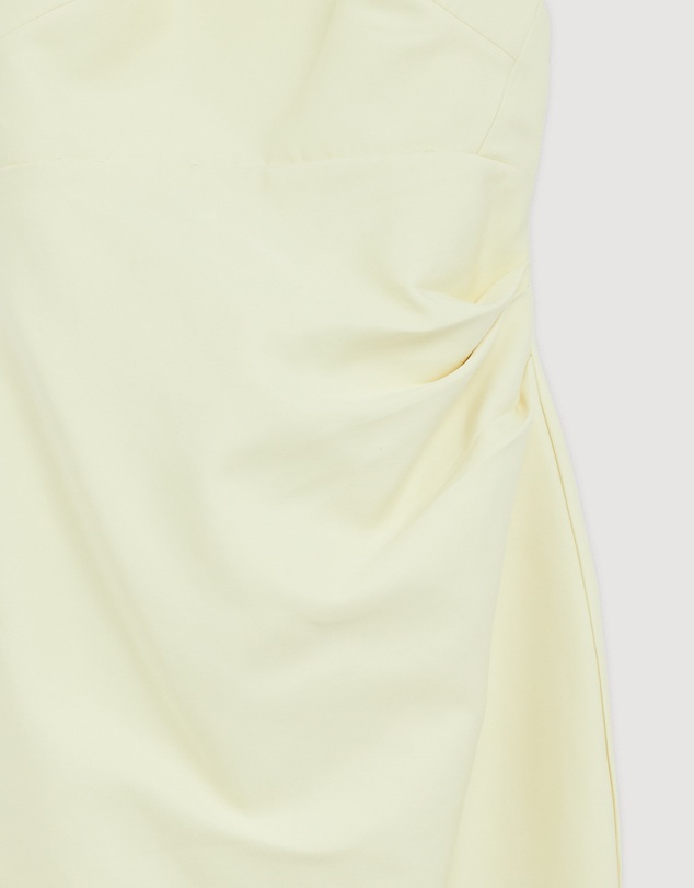 Revibe - Repaired Shona Joy Otis Draped High Neck Midi Dress - AU 10