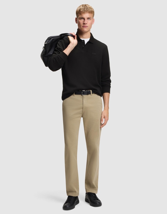 BOSS - Cotton-Blend Polo Shirt With Waffle Structure