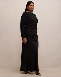 Forever New Curve - Briella Curve Boat Neck Draped Maxi Dress