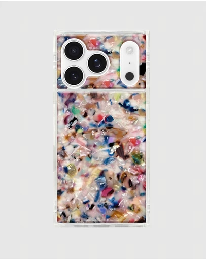 Flaunt - Flaunt Square Rainbow Confetti Shell MagSafe Case for iPhone 18 Pro / 17 Pro