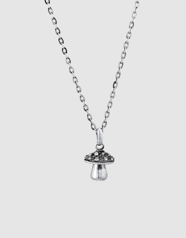 Kuzzoi - ICONIC EXCLUSIVE - Mushroom Pendant Cable Chain Necklace in 925 Silver