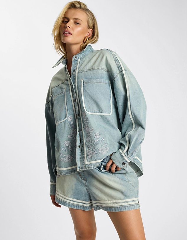 ONE TEASPOON - Folklore Embroidered Essential Shirt