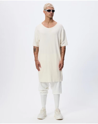 Surrounded By Ghosts - The Molybdenite Oversized Extra Long Rib Knit T-Shirt